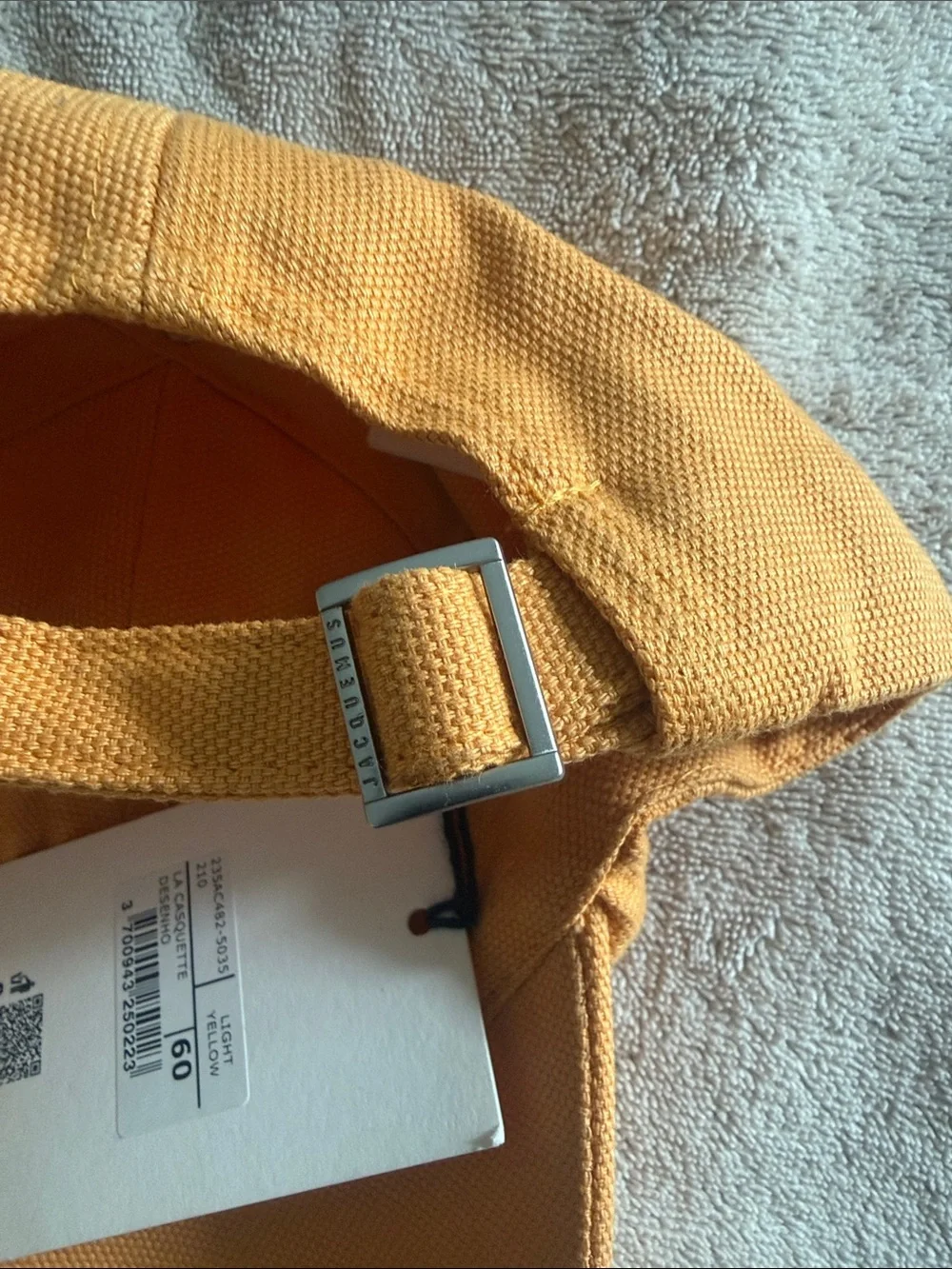 Jacquemus Orange Cap with Pink Logo Graphic